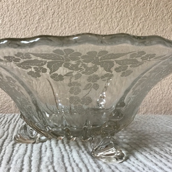 Martinsville Other - Martinsville Wreath Footed Glass Bowl